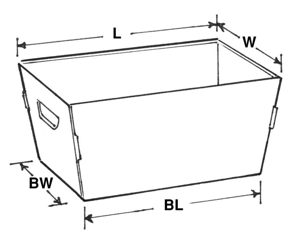 Tapered Tote Tray Tapered Tote Tray